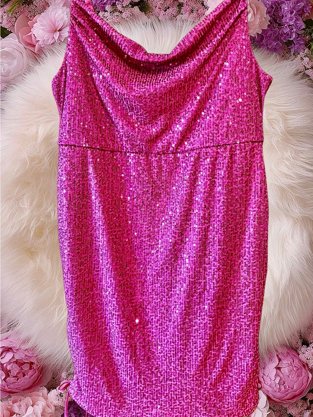 wild fable Hot Pink Sequin Mini Dress size XXL - Picture 2 of 11